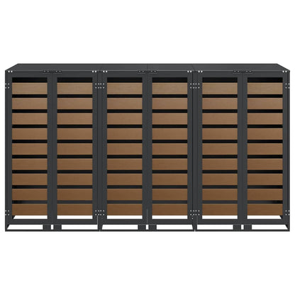 Wheelie Bin Storage for 3 Bins Steel Anthracite
