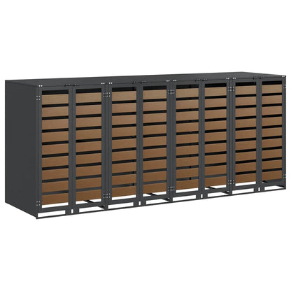 Wheelie Bin Storage for 4 Bins Steel Anthracite
