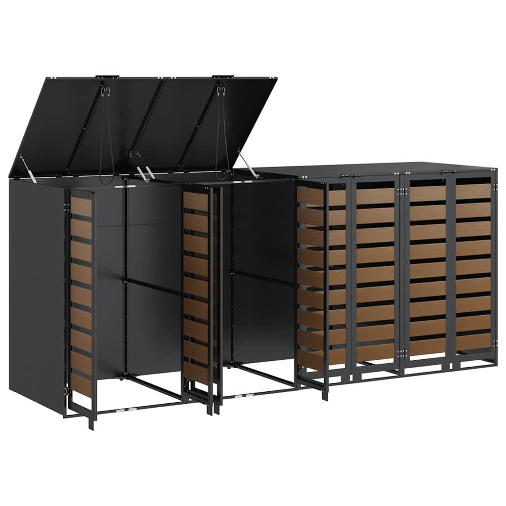 Wheelie Bin Storage for 4 Bins Steel Anthracite