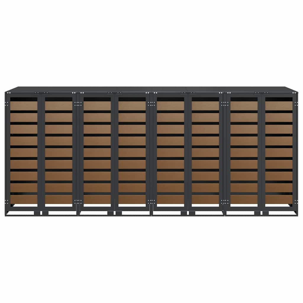 Wheelie Bin Storage for 4 Bins Steel Anthracite