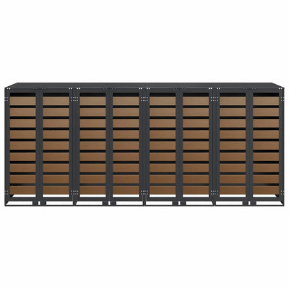 Wheelie Bin Storage for 4 Bins Steel Anthracite
