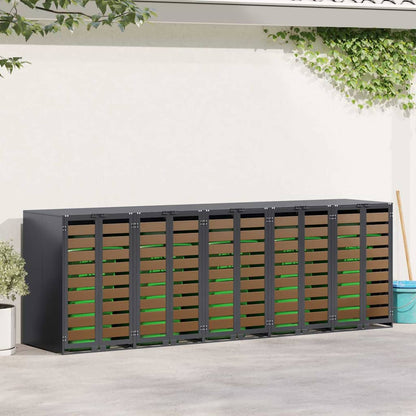 Wheelie Bin Storage for 5 Bins Steel Anthracite