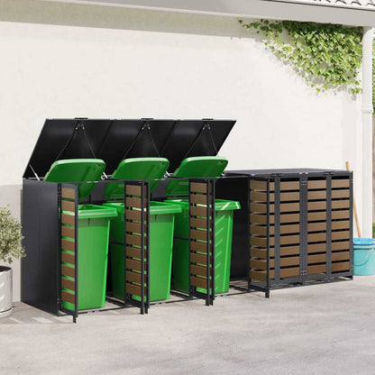 Wheelie Bin Storage for 5 Bins Steel Anthracite