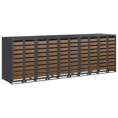 Wheelie Bin Storage for 5 Bins Steel Anthracite