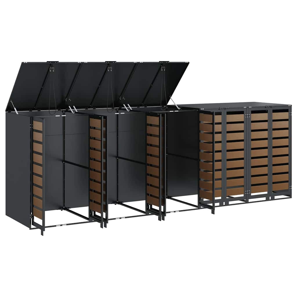 Wheelie Bin Storage for 5 Bins Steel Anthracite