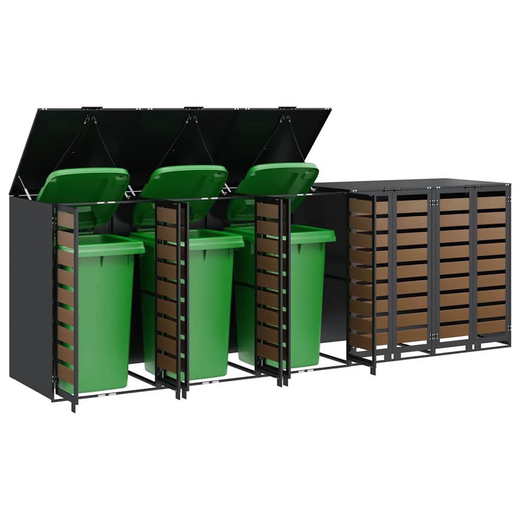 Wheelie Bin Storage for 5 Bins Steel Anthracite