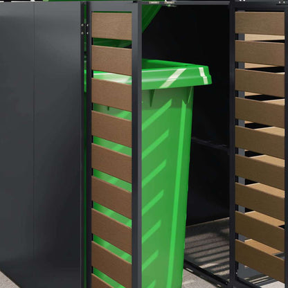 Wheelie Bin Storage for 6 Bins Steel Anthracite