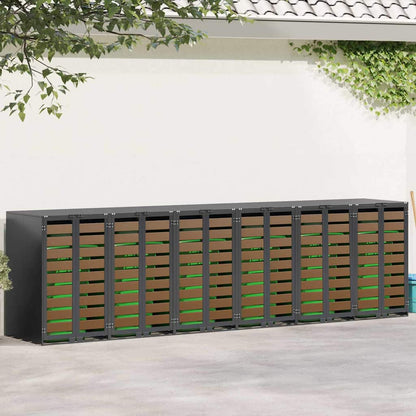 Wheelie Bin Storage for 6 Bins Steel Anthracite