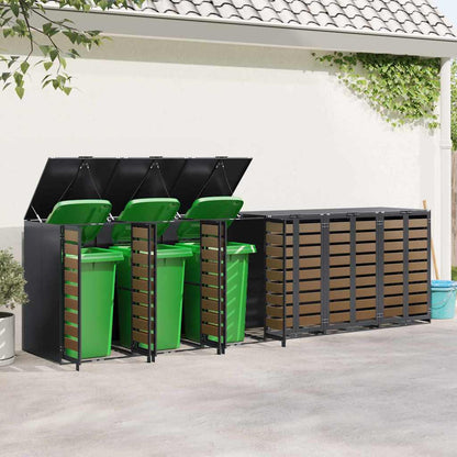 Wheelie Bin Storage for 6 Bins Steel Anthracite