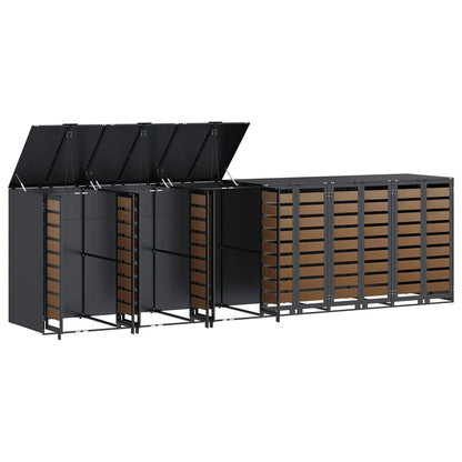 Wheelie Bin Storage for 6 Bins Steel Anthracite