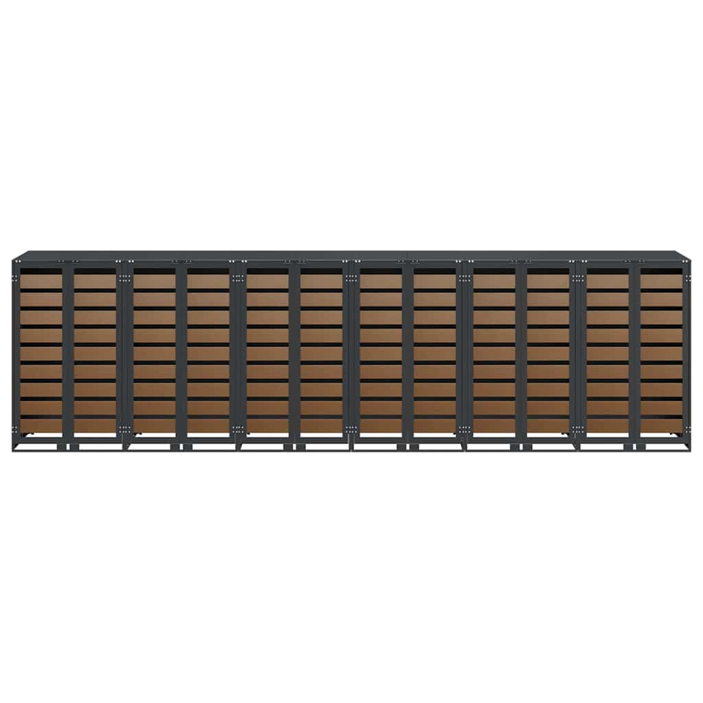 Wheelie Bin Storage for 6 Bins Steel Anthracite