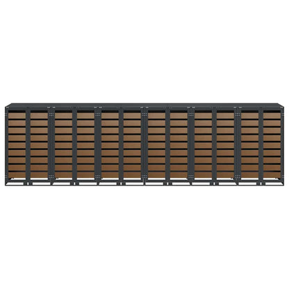 Wheelie Bin Storage for 6 Bins Steel Anthracite