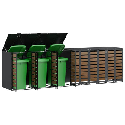 Wheelie Bin Storage for 6 Bins Steel Anthracite