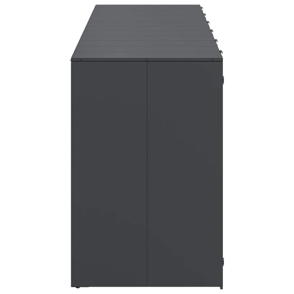 Wheelie Bin Storage for 6 Bins Steel Anthracite
