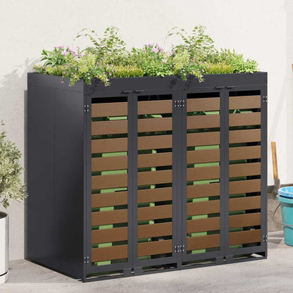 Wheelie Bin Storage for 2 Bins Steel Anthracite