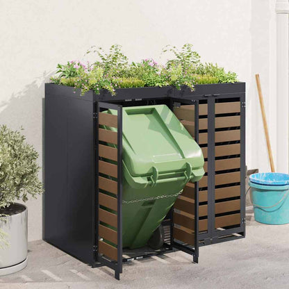 Wheelie Bin Storage for 2 Bins Steel Anthracite
