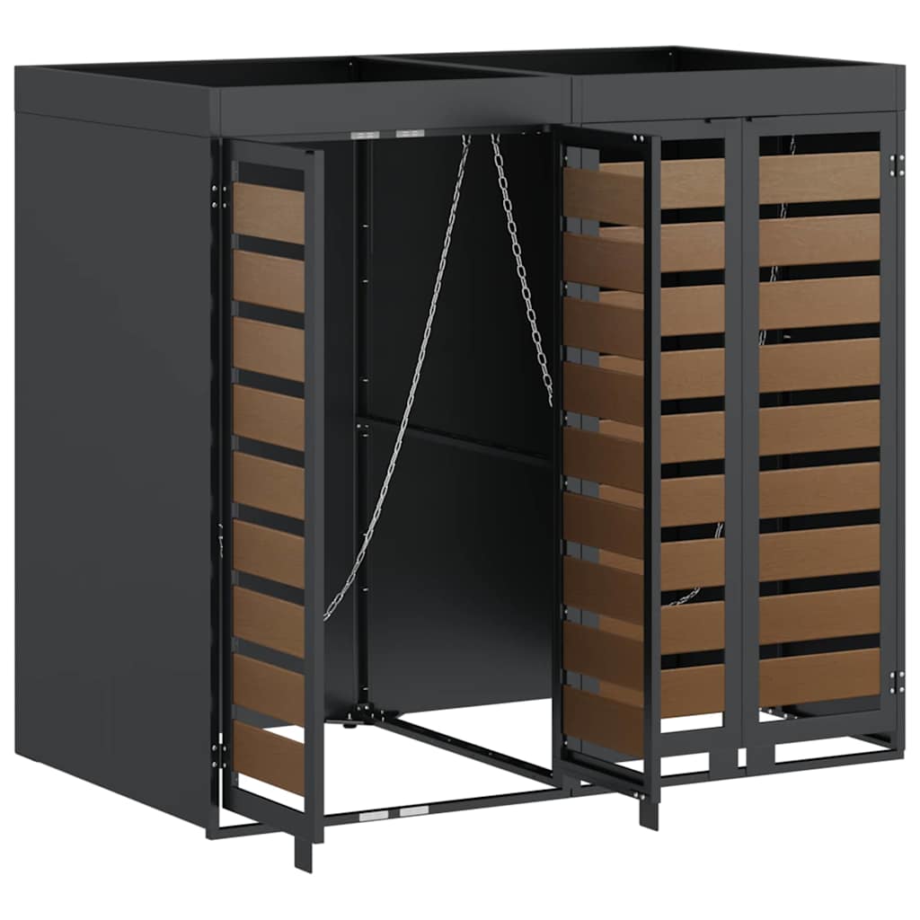 Wheelie Bin Storage for 2 Bins Steel Anthracite