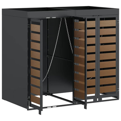 Wheelie Bin Storage for 2 Bins Steel Anthracite