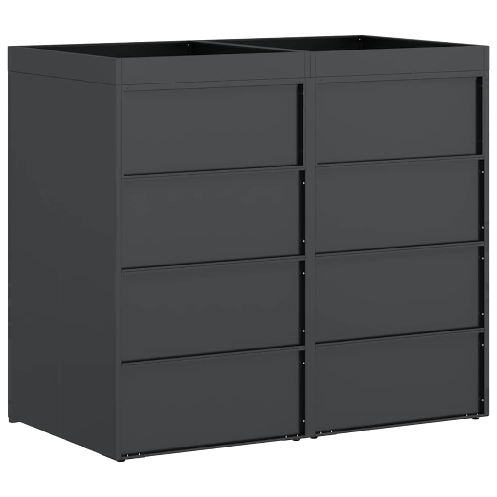 Wheelie Bin Storage for 2 Bins Steel Anthracite
