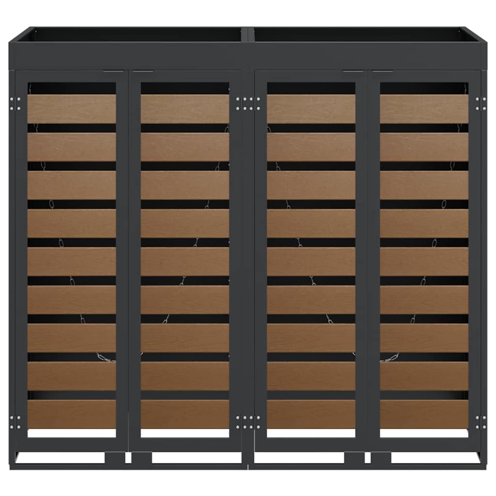 Wheelie Bin Storage for 2 Bins Steel Anthracite