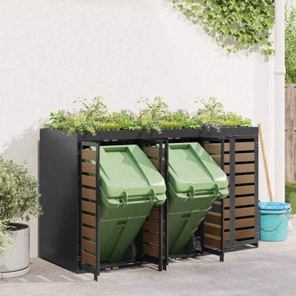 Wheelie Bin Storage for 3 Bins Steel Anthracite