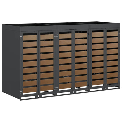 Wheelie Bin Storage for 3 Bins Steel Anthracite