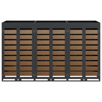 Wheelie Bin Storage for 3 Bins Steel Anthracite