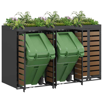 Wheelie Bin Storage for 3 Bins Steel Anthracite