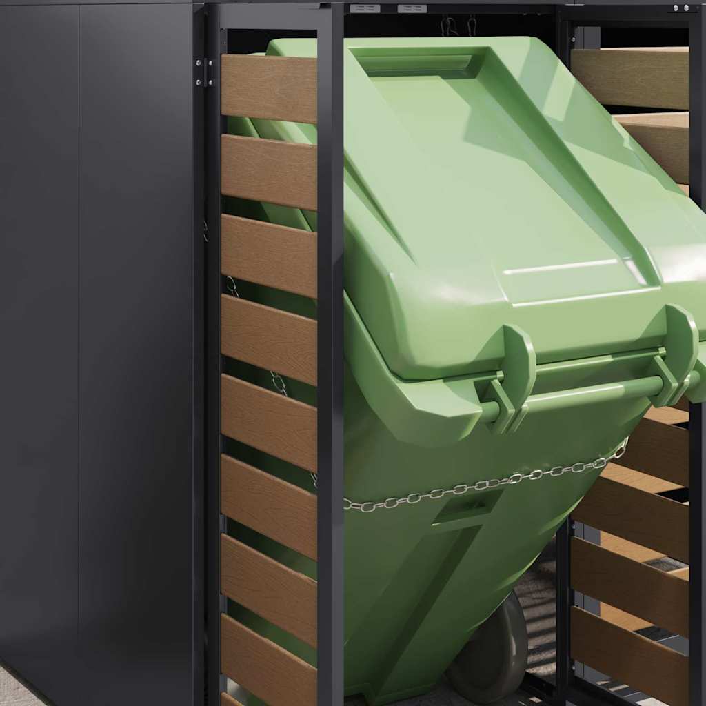 Wheelie Bin Storage for 5 Bins Steel Anthracite