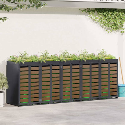 Wheelie Bin Storage for 5 Bins Steel Anthracite