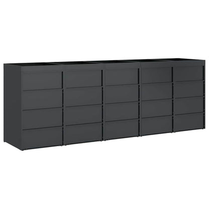Wheelie Bin Storage for 5 Bins Steel Anthracite