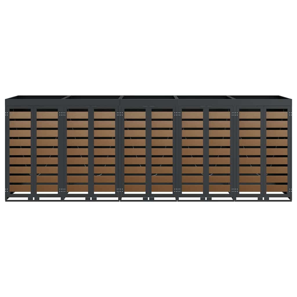 Wheelie Bin Storage for 5 Bins Steel Anthracite