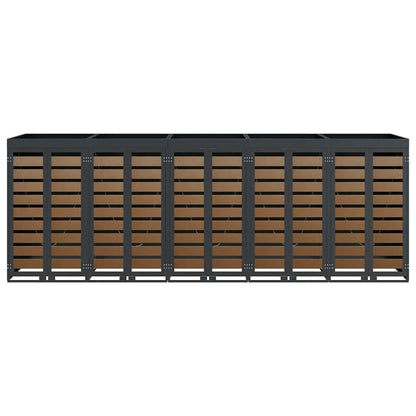 Wheelie Bin Storage for 5 Bins Steel Anthracite