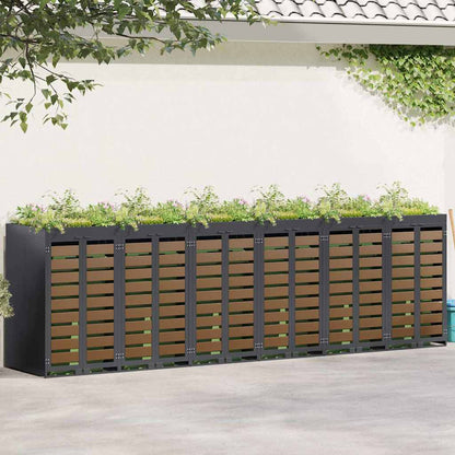 Wheelie Bin Storage for 6 Bins Steel Anthracite