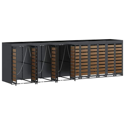Wheelie Bin Storage for 6 Bins Steel Anthracite