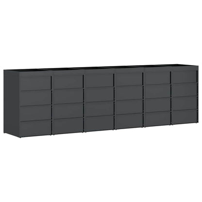 Wheelie Bin Storage for 6 Bins Steel Anthracite