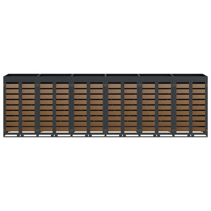 Wheelie Bin Storage for 6 Bins Steel Anthracite