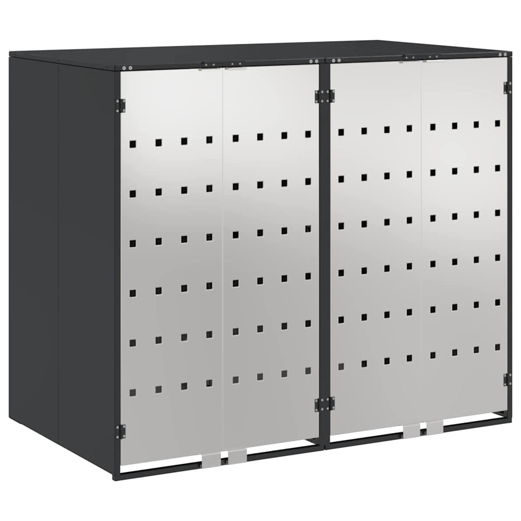 Wheelie Bin Storage for 2 Bins Steel Anthracite