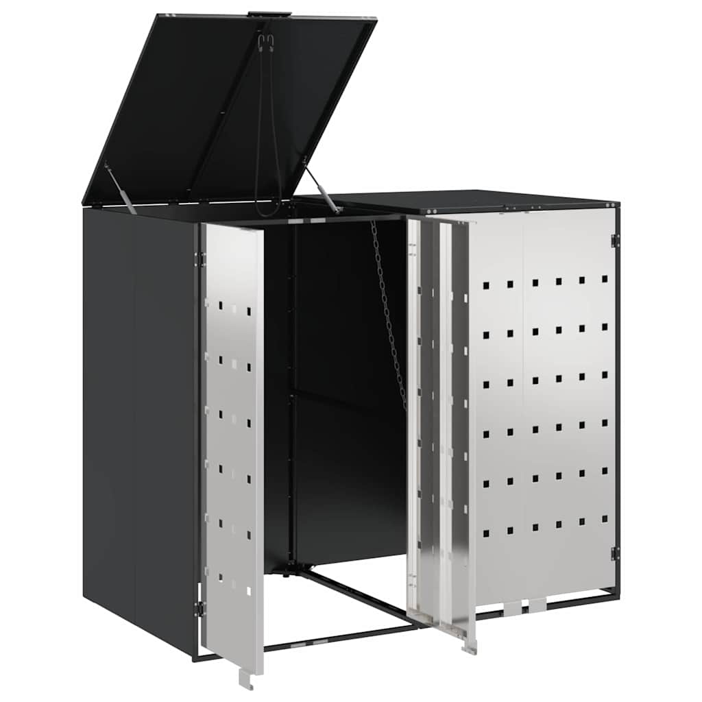 Wheelie Bin Storage for 2 Bins Steel Anthracite