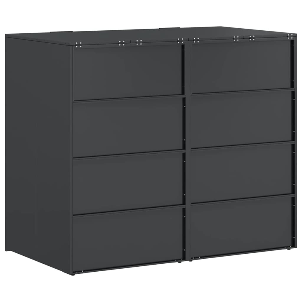 Wheelie Bin Storage for 2 Bins Steel Anthracite