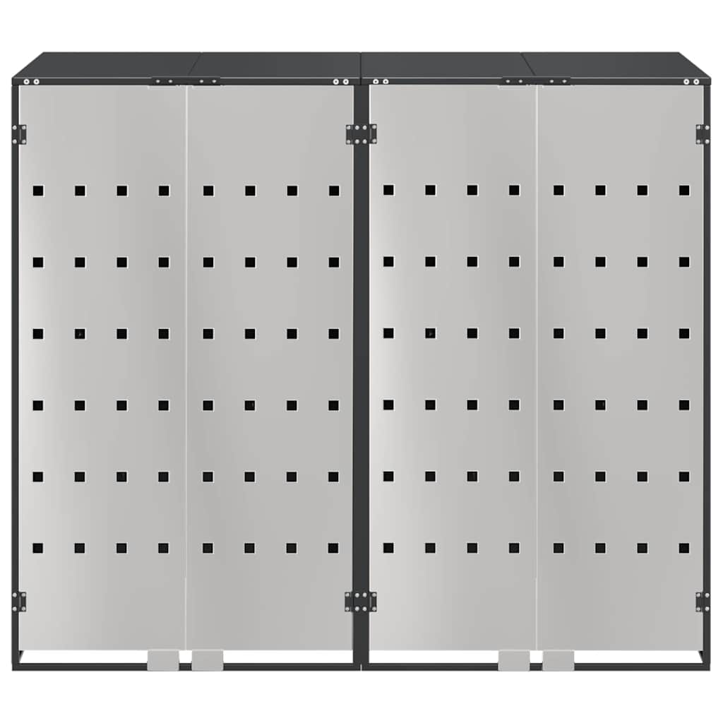 Wheelie Bin Storage for 2 Bins Steel Anthracite