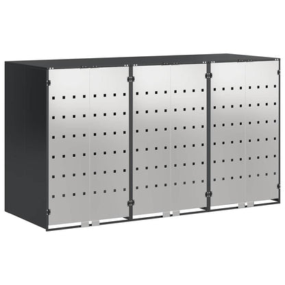 Wheelie Bin Storage for 3 Bins Steel Anthracite