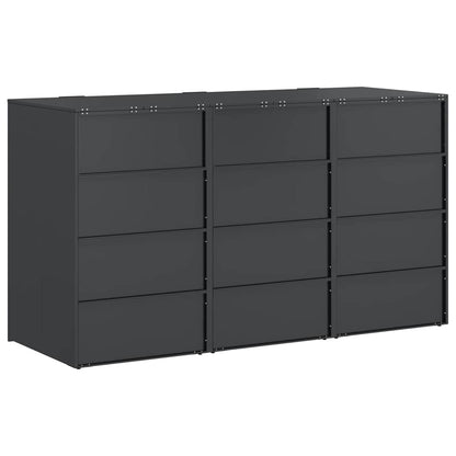 Wheelie Bin Storage for 3 Bins Steel Anthracite