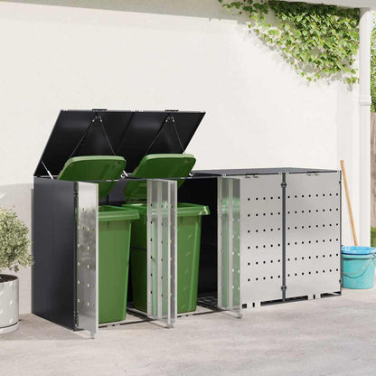 Wheelie Bin Storage for 4 Bins Steel Anthracite