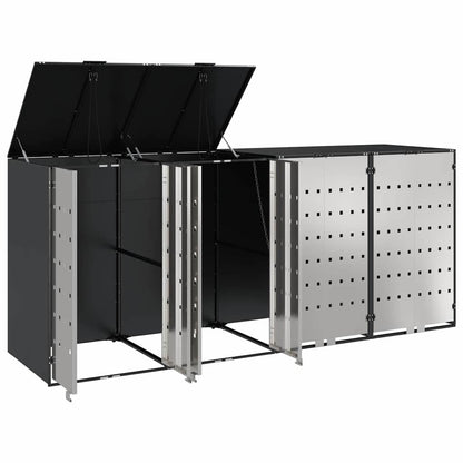 Wheelie Bin Storage for 4 Bins Steel Anthracite