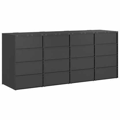 Wheelie Bin Storage for 4 Bins Steel Anthracite