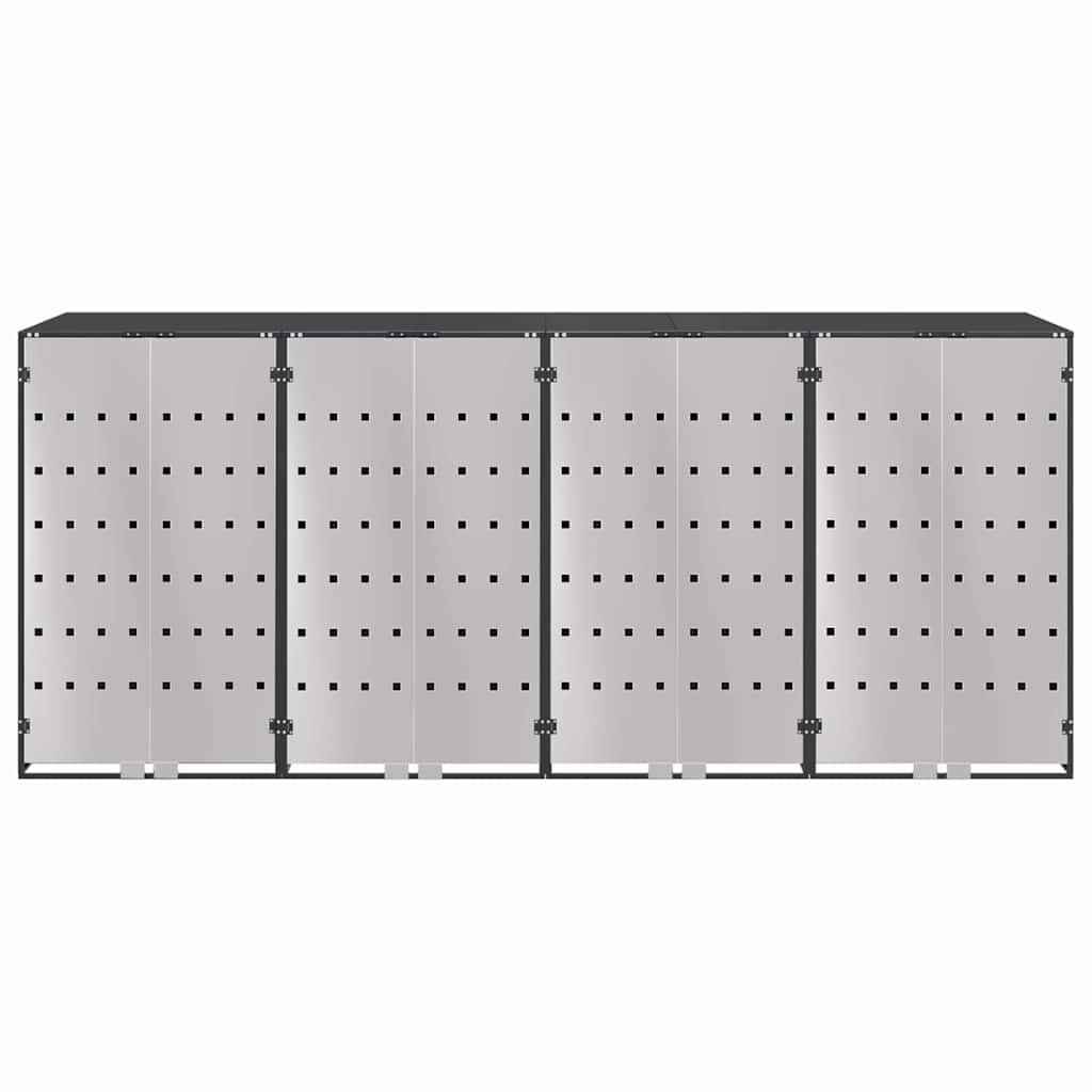 Wheelie Bin Storage for 4 Bins Steel Anthracite