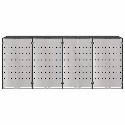 Wheelie Bin Storage for 4 Bins Steel Anthracite