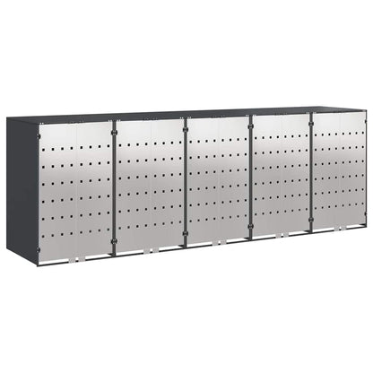 Wheelie Bin Storage for 5 Bins Steel Anthracite