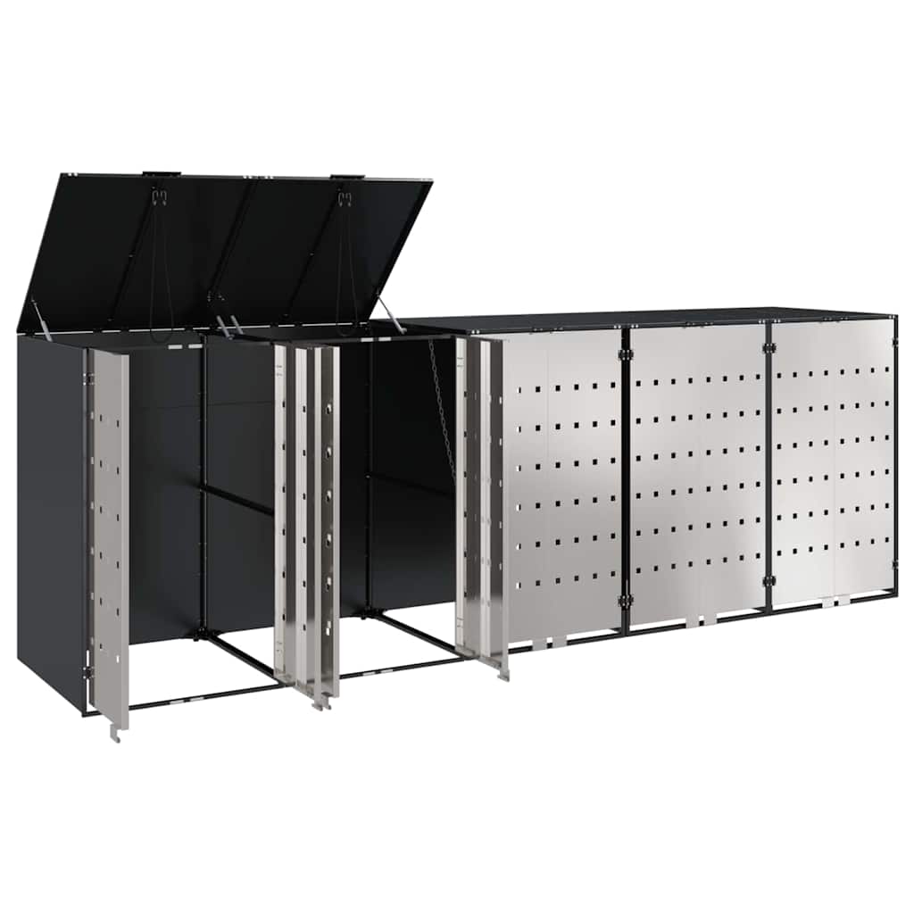 Wheelie Bin Storage for 5 Bins Steel Anthracite